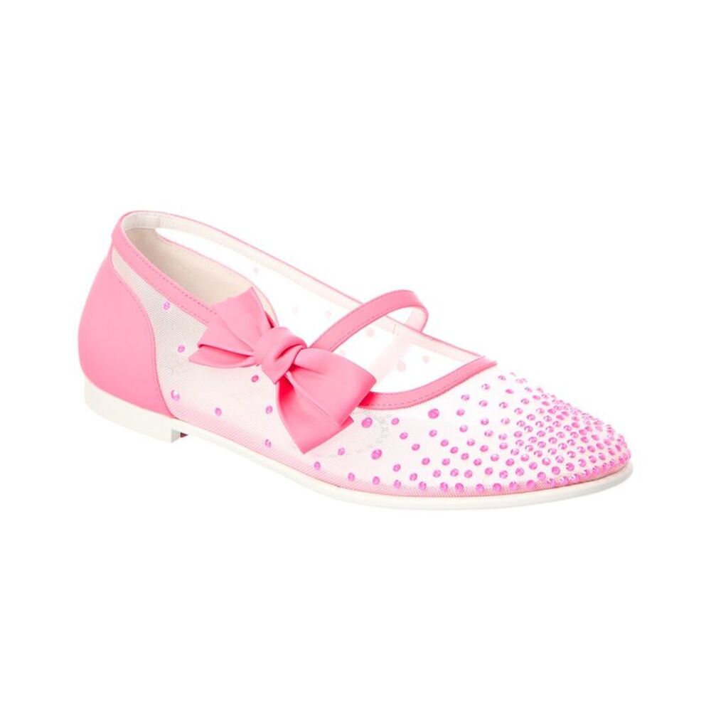 Christian Louboutin Melodie Mesh & Leather Flat, Pink